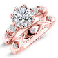 Oleana Moissanite Matching Band Only (engagement Ring Not Included) For Ring With Round Center rosegold