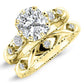 Oleana Diamond Matching Band Only (engagement Ring Not Included) For Ring With Cushion Center yellowgold