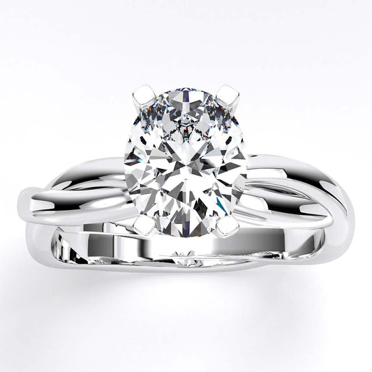 Baneberry Oval Diamond Engagement Ring (Lab Grown Igi Cert) whitegold