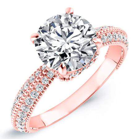 Oxalis Round Diamond Engagement Ring (Lab Grown Igi Cert) rosegold