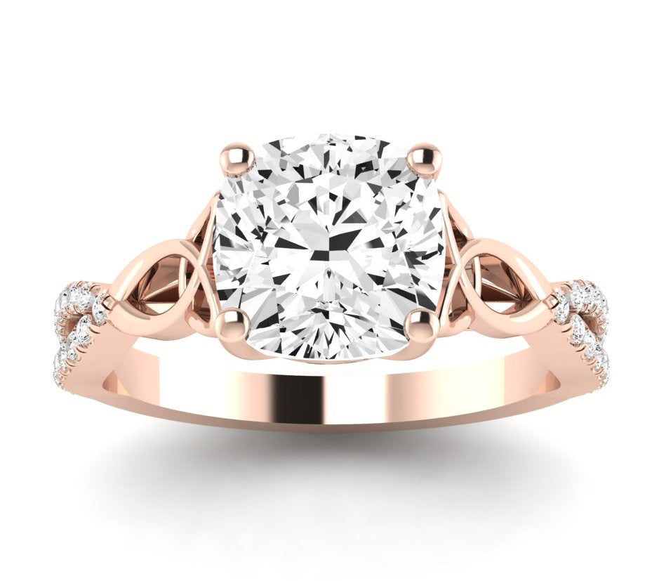 Pavonia Cushion Moissanite Engagement Ring rosegold