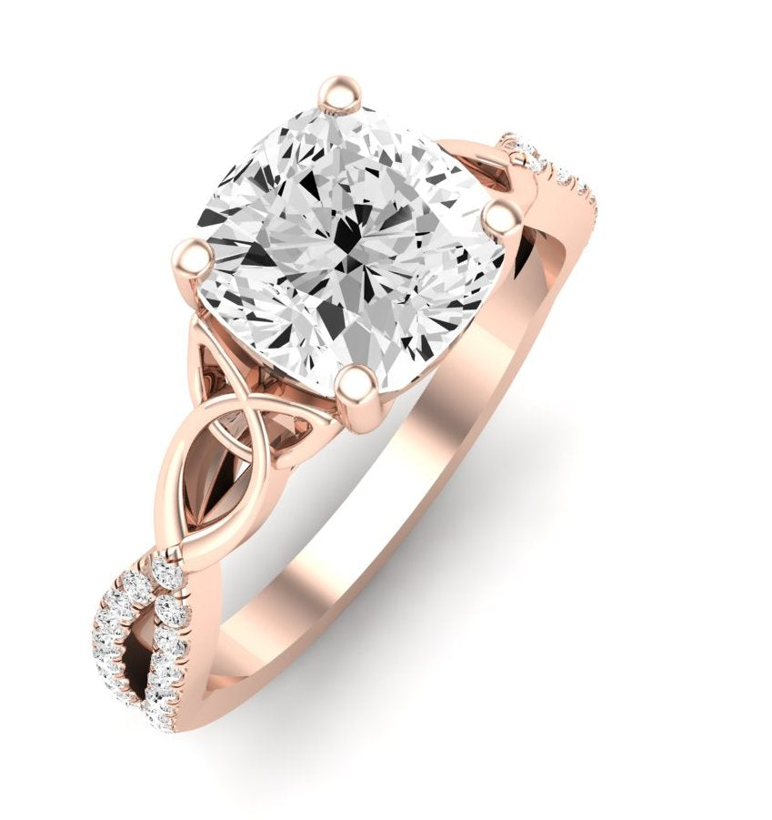 Pavonia Cushion Moissanite Engagement Ring rosegold