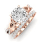 Pavonia Moissanite Matching Band Only (does Not Include Engagement Ring)  For Ring With Cushion Center rosegold