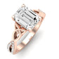 Pavonia Emerald Diamond Engagement Ring (Lab Grown Igi Cert) rosegold