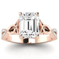 Pavonia Emerald Diamond Engagement Ring (Lab Grown Igi Cert) rosegold