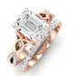 Pavonia Moissanite Matching Band Only (does Not Include Engagement Ring)  For Ring With Emerald Center rosegold