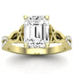 Pavonia Emerald Diamond Engagement Ring (Lab Grown Igi Cert) yellowgold