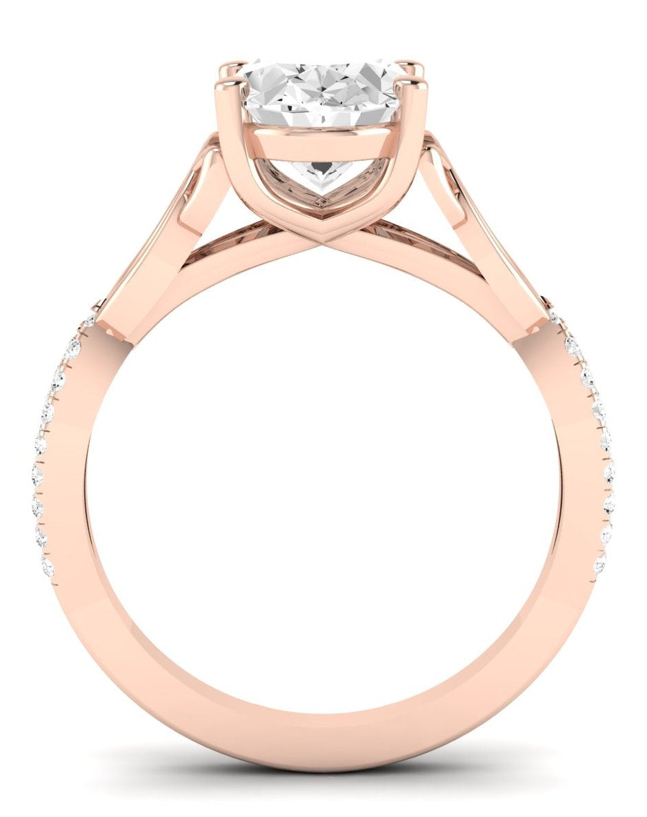 Pavonia Oval Diamond Engagement Ring (Lab Grown Igi Cert) rosegold