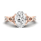 Pavonia Oval Moissanite Engagement Ring rosegold