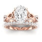 Pavonia Moissanite Matching Band Only (does Not Include Engagement Ring)  For Ring With Oval Center rosegold