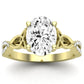 Pavonia Oval Moissanite Engagement Ring yellowgold