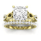 Pavonia Moissanite Matching Band Only (does Not Include Engagement Ring)  For Ring With Princess Center yellowgold