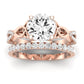 Pavonia Moissanite Matching Band Only (does Not Include Engagement Ring)  For Ring With Round Center rosegold