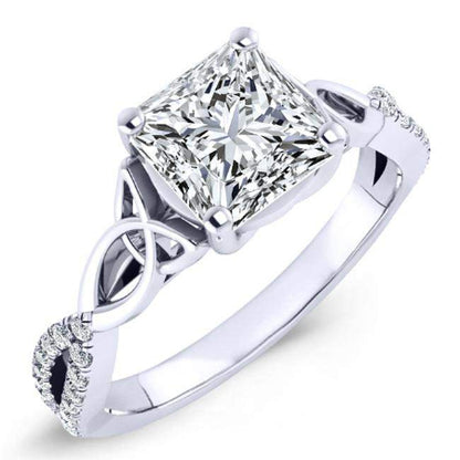 Pavonia Princess Moissanite Engagement Ring whitegold