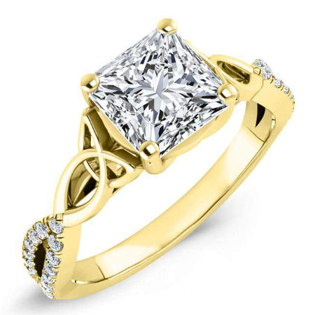 Pavonia Princess Moissanite Engagement Ring yellowgold