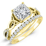 Pavonia Princess Moissanite Bridal Set yellowgold