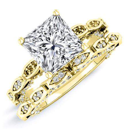 Peregrine Diamond Matching Band Only (engagement Ring Not Included) For Ring With Princess Center yellowgold