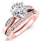 Pieris Diamond Matching Band Only (engagement Ring Not Included) For Ring With Round Center rosegold