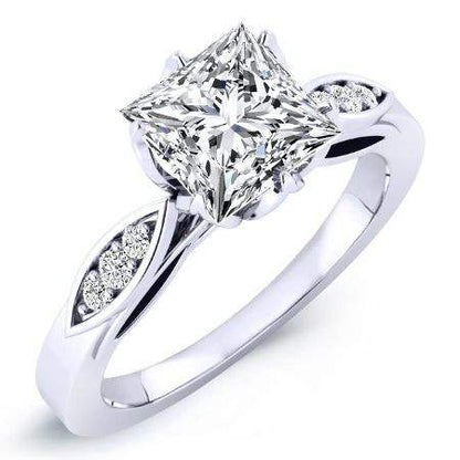 Pieris Princess Diamond Engagement Ring (Lab Grown Igi Cert) whitegold