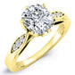 Pieris Cushion Moissanite Engagement Ring yellowgold