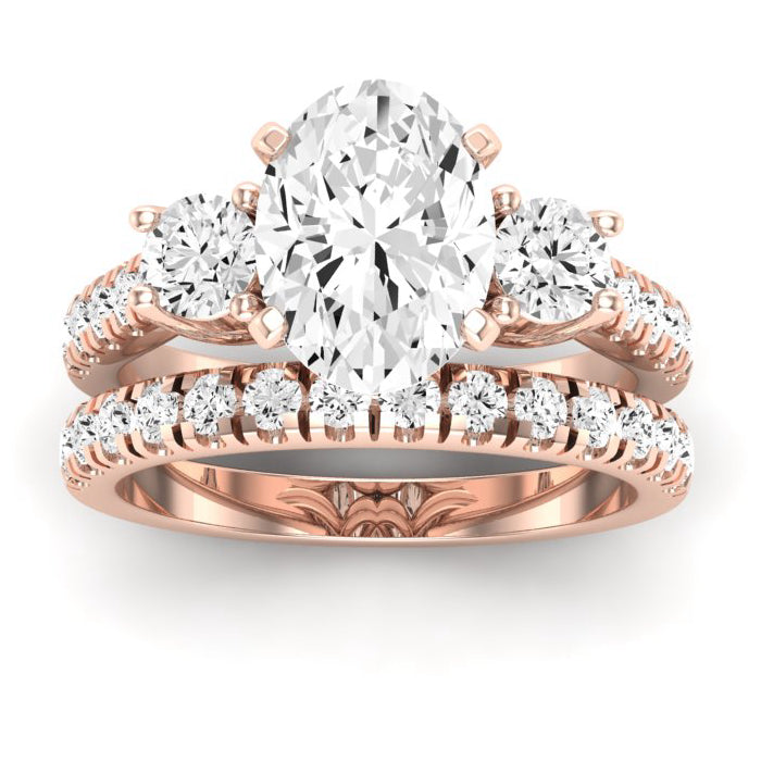 Primrose Oval Diamond Bridal Set (Lab Grown Igi Cert) rosegold