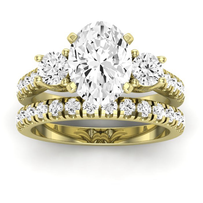 Primrose Oval Diamond Bridal Set (Lab Grown Igi Cert) yellowgold