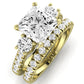 Primrose Moissanite Matching Band Only ( Engagement Ring Not Included) For Ring With Princess Center yellowgold