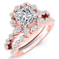 Privet Moissanite Matching Band Only (engagement Ring Not Included) For Ring With Princess Center rosegold