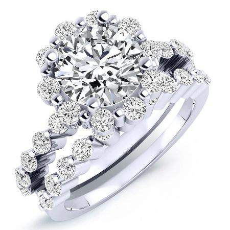 Privet Diamond Matching Band Only (engagement Ring Not Included) For Ring With Round Center whitegold