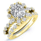Privet Moissanite Matching Band Only (engagement Ring Not Included) For Ring With Cushion Center yellowgold