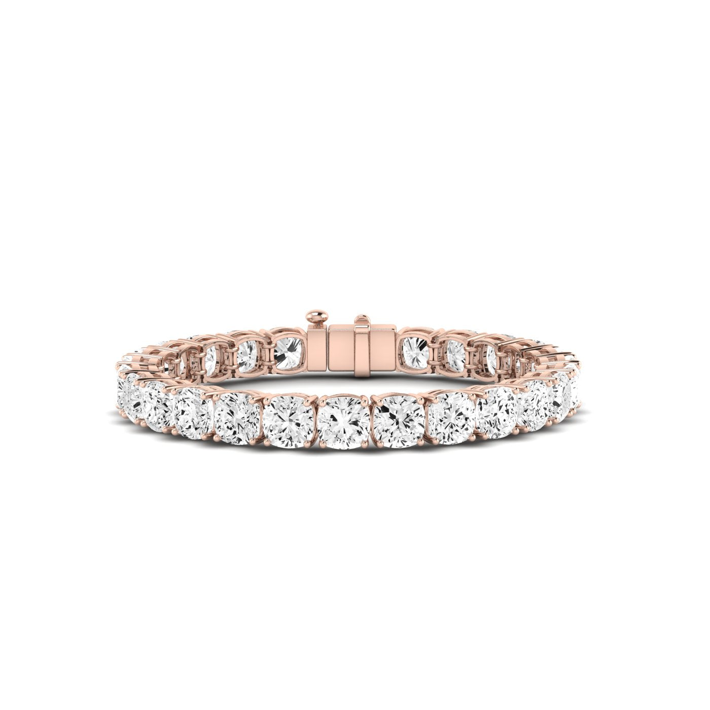 Helena Cushion Diamond Tennis Bracelet (clarity Enhanced) rosegold