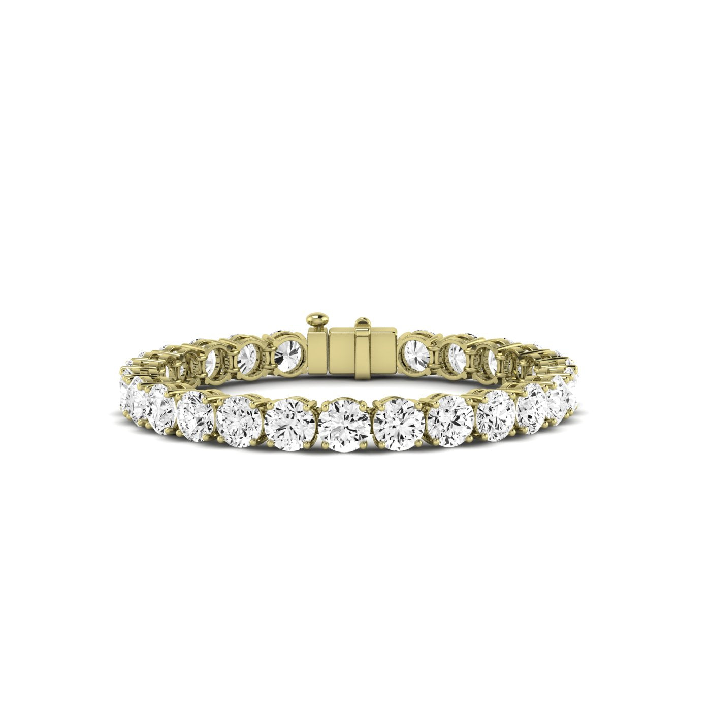 Helena Round Diamond Tennis Bracelet (clarity Enhanced) yellowgold