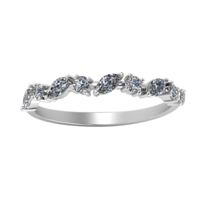 Ardith Trendy Diamond Wedding Ring whitegold