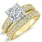 Romy Moissanite Matching Band Only (engagement Ring Not Included) For Ring With Princess Center yellowgold