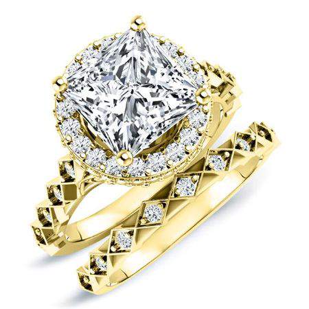 Rosanna Diamond Matching Band Only (engagement Ring Not Included) For Ring With Princess Center yellowgold