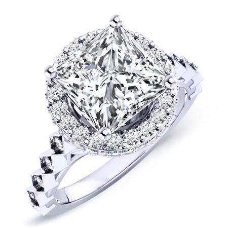Rosanna Princess Diamond Engagement Ring (Lab Grown Igi Cert) whitegold
