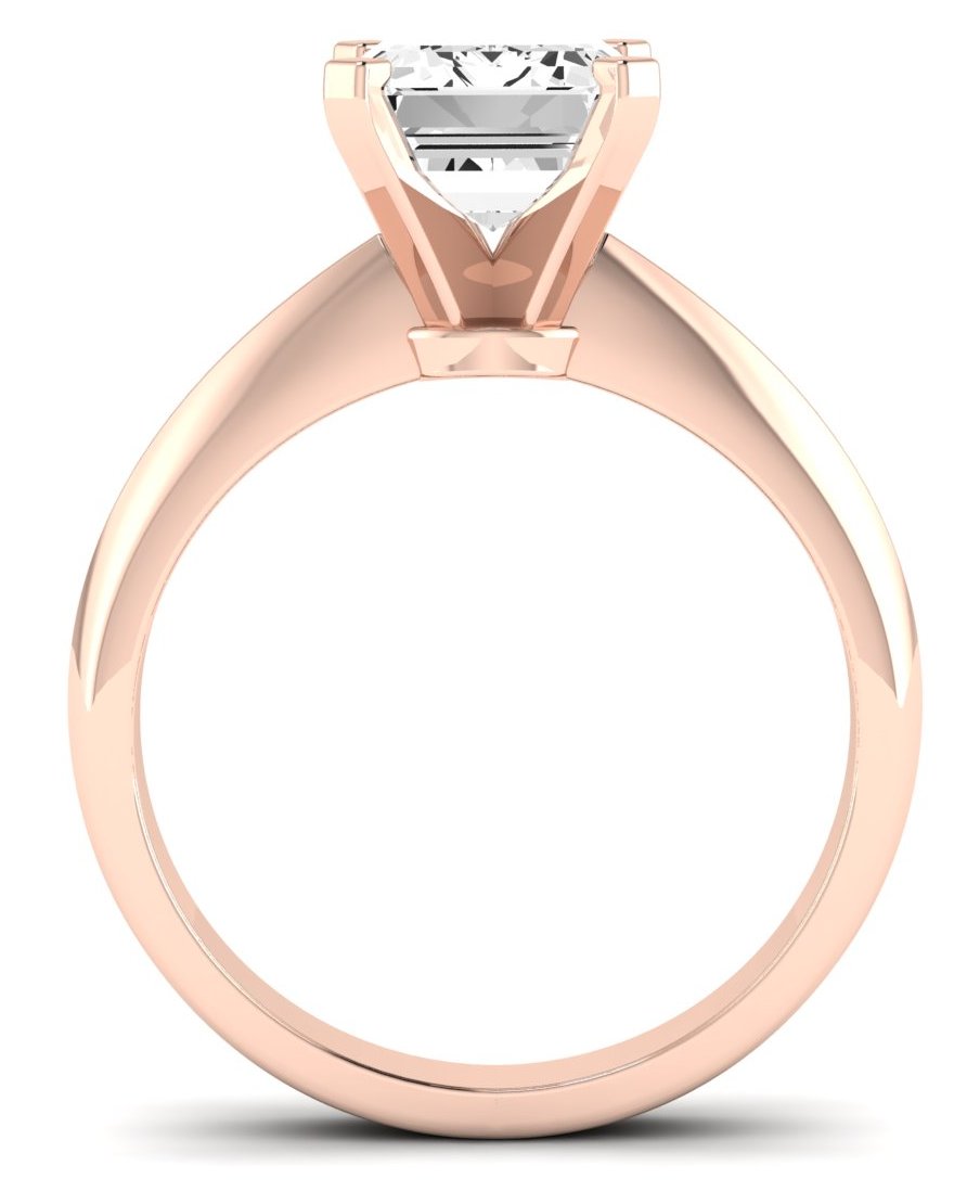 Senna Emerald Moissanite Engagement Ring rosegold