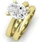 Senna Moissanite Matching Band Only ( Engagement Ring Not Included) For Ring With Oval Center yellowgold