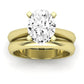 Senna Moissanite Matching Band Only ( Engagement Ring Not Included) For Ring With Oval Center yellowgold