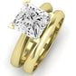 Senna Diamond Matching Band Only (does Not Include Engagement Ring) For Ring With Princess Center yellowgold