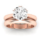 Senna Moissanite Matching Band Only (does Not Include Engagement Ring) For Ring With Round Center rosegold