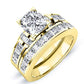 Ivy Moissanite Matching Band Only (engagement Ring Not Included) For Ring With Cushion Center yellowgold