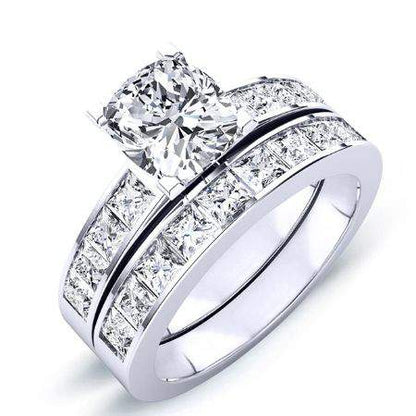 Ayana Moissanite Matching Band Only (engagement Ring Not Included) For Ring With Cushion Center whitegold