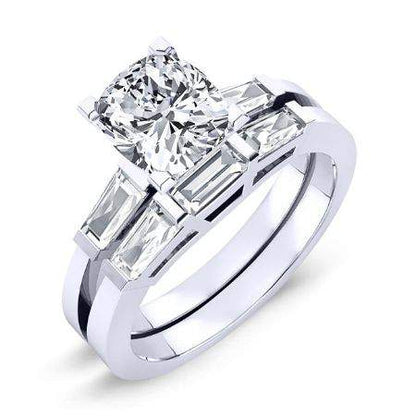 Sorrel Diamond Matching Band Only (engagement Ring Not Included) For Ring With Cushion Center whitegold
