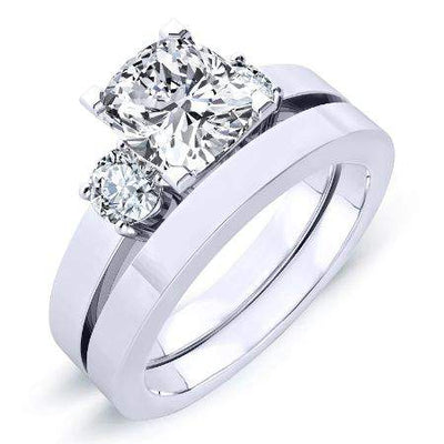Briarrose Diamond Matching Band Only (engagement Ring Not Included) For Ring With Cushion Center whitegold