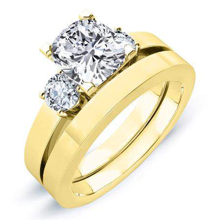 Briarrose Diamond Matching Band Only (engagement Ring Not Included) For Ring With Cushion Center yellowgold