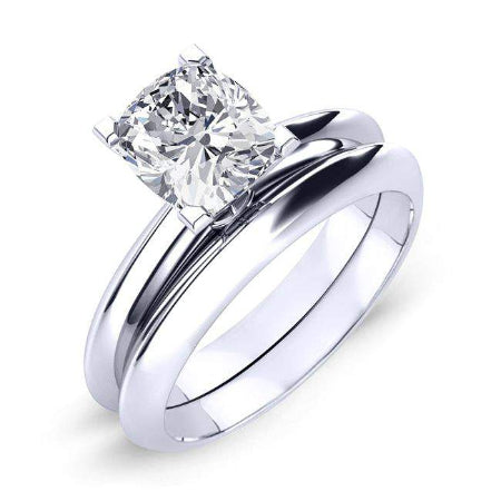 Senna Cushion Moissanite Bridal Set whitegold