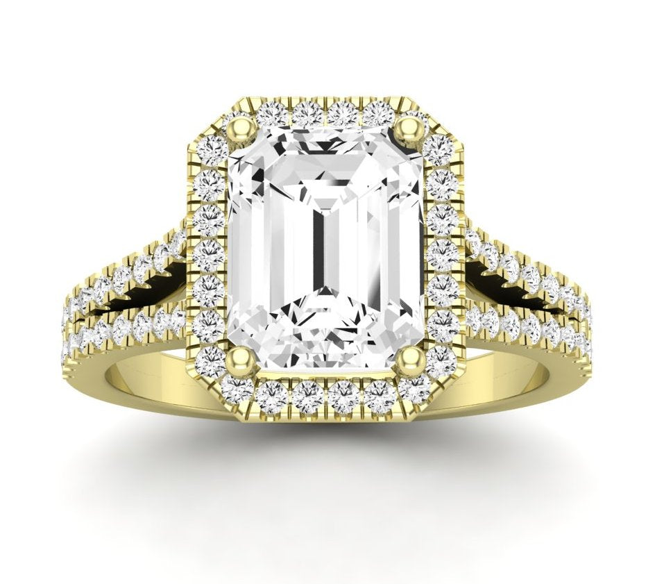 Silene Emerald Diamond Engagement Ring (Lab Grown Igi Cert) yellowgold