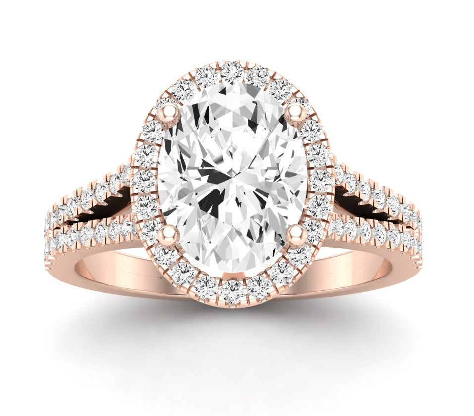 Silene Oval Diamond Engagement Ring (Lab Grown Igi Cert) rosegold