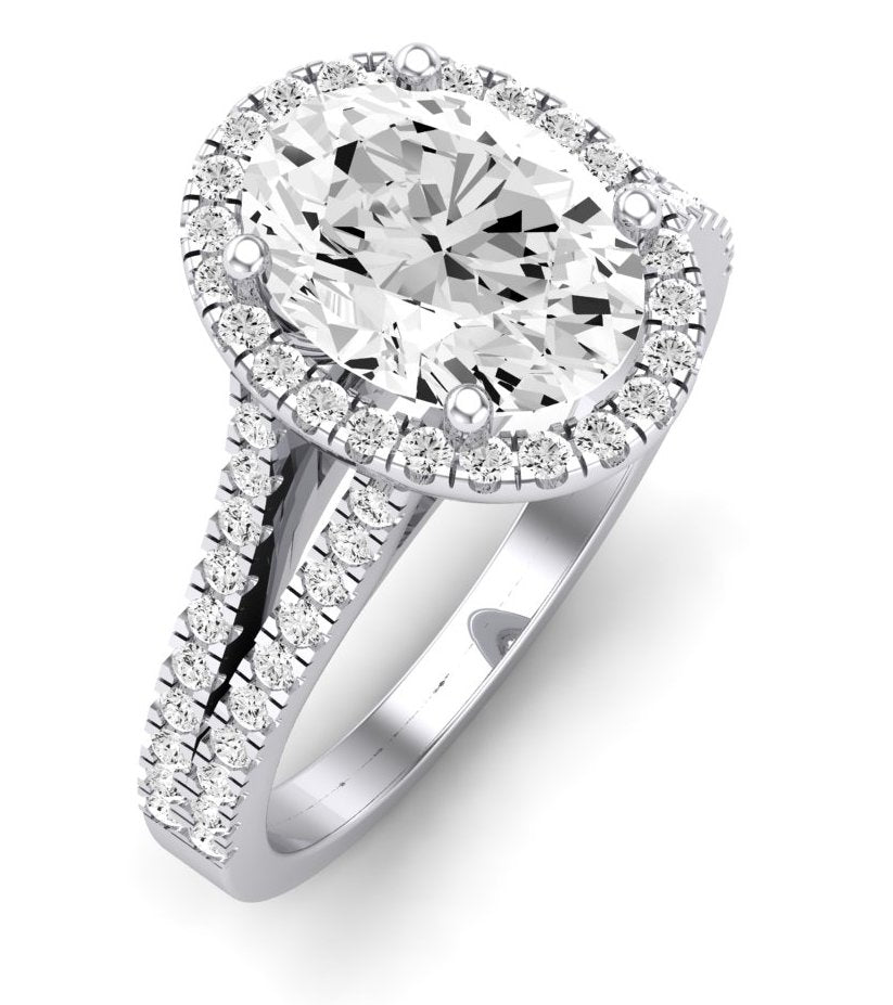 Silene Oval Diamond Engagement Ring (Lab Grown Igi Cert) whitegold